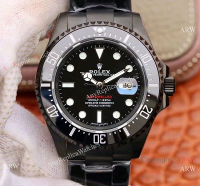 Swiss Replica Rolex Sea-Dweller 43MM 2824 Black Steel Watch